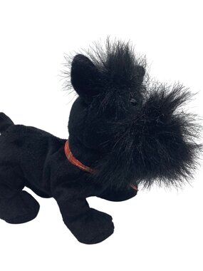 Vtg AVON 2000 MacDougal The Scottie Dog Black Plush Animal Toy Full O Beans 8"